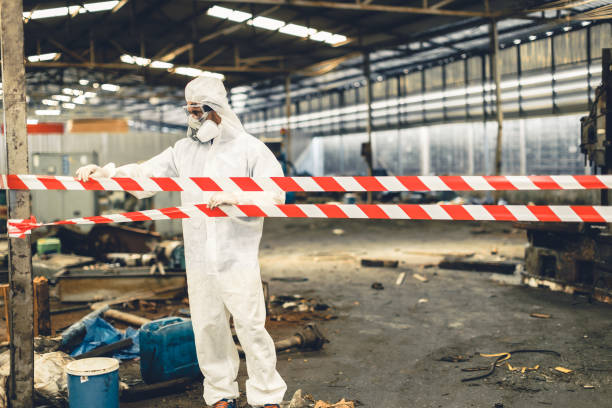 Professional Biohazard Cleanup technician working in Knoxville, IA